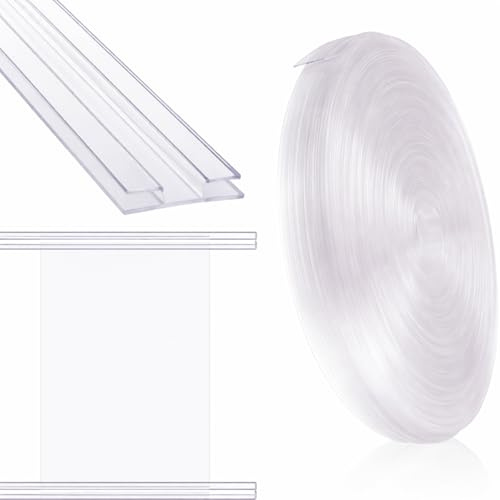 Frienda 1 Set 75 Feet Foldable Plastic Track for Flexible Plastic Letters Soft Letter Board Track for Letters Poster (Clear)