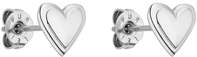 PURELEI® Secret Love Ohrringe (Silber) – Elegante, verspielte Ohrstecker – Edelstahl – Schöne Damenohrringe in Herzform – Hawaiianisch inspiriert & wasserfest