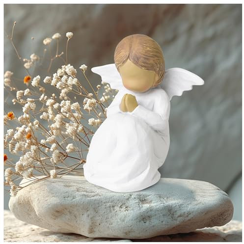 Loyzcy Guardian Angel Gifts for women, Christening Gifts for Girls, Prayer Angel Statue and Figurines, Angels Wings Ornament, First Communion Gift for Girls, Baptism Gift