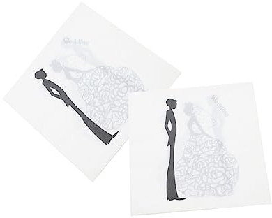 minkissy 100St bedruckte Serviette Papierservietten Servietten für die Hochzeit hochzeits servietten hochzeitstischdeko geschirrtücher Partyservietten hochzeit servietten Tischdecke Weiß