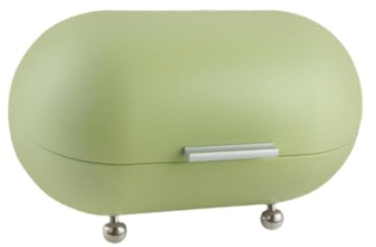 FytStycale Cassetta Pane in Metallo, Contenitore Con Coperchio, Scatola per Conservazione Alimenti, Portapane da Tavola per Biscotti e Dolci, Mantenere Fresco, Design Retrò, Verde