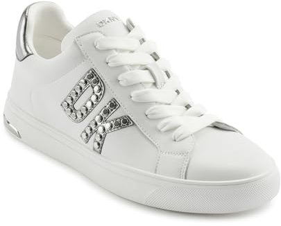 DKNY Dam Abeni-LACE UP ON S sneakers, vit/nickel, 37,5 EU, Vit nickel, 37.5 EU