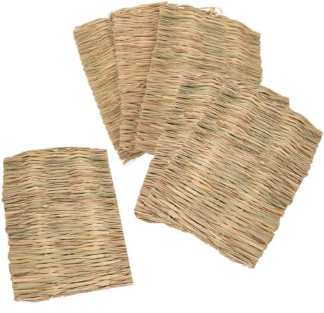 EXHUMKY 6St Einstreu für Kaninchen Hasengrasmatte Kaninchenzubehör Hamsterspielzeug Hasen-Grasbett kaninchenstreu Kleintiermatte Hamstergrasmatte Hasenkäfigmatte Kaninchenmatte