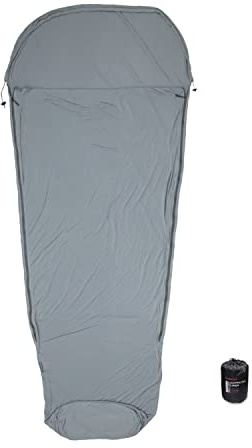 BROWINT Thermolite Schlafsack Liner mit 2 Reißverschlüssen, Mumie mit Kapuze & Rechteck für Camping; Schlafsack für Erwachsene für Hotel, Kissen pockek; Stretch-Thermo-Liner für kaltes Wetter