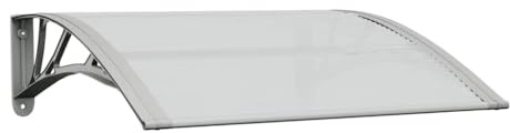 Auvent de Porte d'entrée, Marquise de Porte Extérieur Gris et Transparent 80x75 cm Polycarbonate