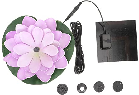 CLISPEED Fontaine Solaire Flottante pour Étang Nénuphar Jardin Extérieur 7v 1,2w Abs Violet Décoration Eau Solaire Écologique