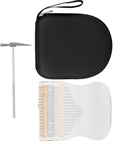 Toddmomy Kalimba-daumenklavier aus Transparentem Acryl Tasten Kleines Musikinstrument für Anfänger Tragbar und Einfach zu Spielen