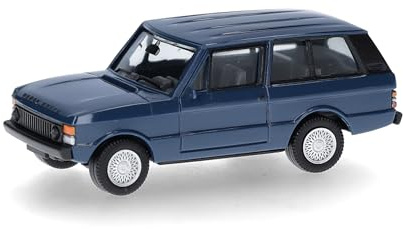 Herpa Modellauto Range Rover, Miniatur im Maßstab 1:87, Sammlerstück, Made in Germany, Modell aus Kunststoff, Blau