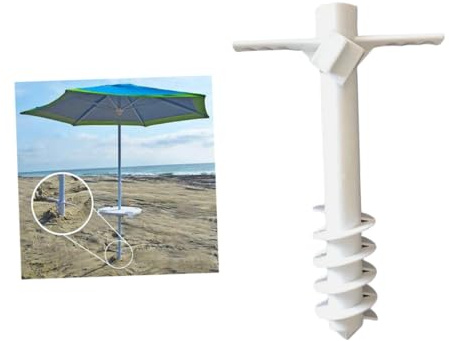TOYZFRIENDY Ancre de Parasol de Plage Robuste à Broches Pied pour Sable Terre ou Gazon Support Fiable Vent pour Parasols Dextérieur