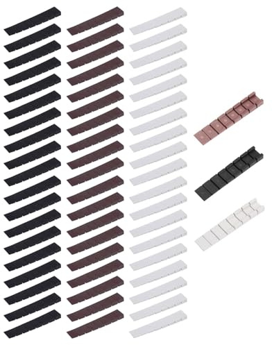 FUGLUS 60 Stück Unterlegkeile Möbelkeile Ausgleichskeile Kunststoffkeile, Kunststoff Keile Justierkeile, Plastikkeile Nivellierkeile für Möbel Schrank Kommode Tischstuhlfüße Nivellierunterlagen