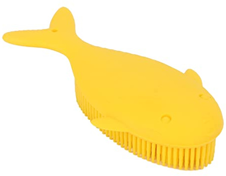 LDAUYZLING Depurador de baño Exfoliante de Silicona Cabello Suave Spa Masaje Champú Cepillo de Ducha para bebés niños (Amarilla)