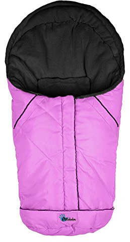 Altabebe AL2003-37 Winterfußsack Nordic Kollektion für Babyschale und Car Seat, Gruppe 0+, pink- schwarz