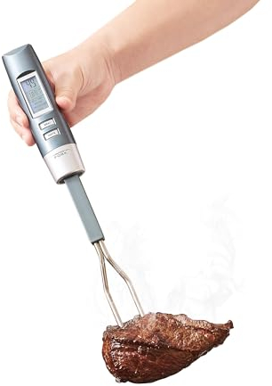 Meat Thermometer Fork BBQ Fork with Thermometer Digital BBQ Fork Thermometer Digital Cooking Fork Instant Read Fork for Kitchen, Grilling, Smoker, Barbecue, Turkey