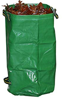 Grüner-Schlauch Gartensack 120L/270L in PREMIUM-QUALITÄT aus sehr robustem Polypropylen (PP)-Gewebe 260g/m2 | Grünschnitt | Laubsack (270L)