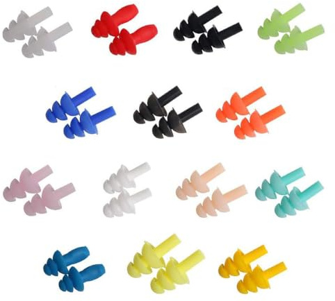 UPINS 14 Sets Silicone Nose Clips Waterproof Swimming Nose Plugs Earplugs for Adults Kids, Ear Nose Protector
