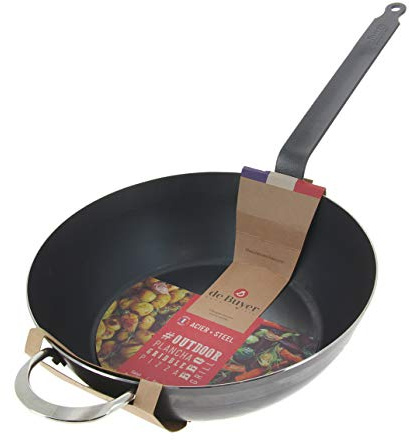 DE BUYER - 5414.32 Schmorpfanne Paysanne #Outdoor, Ø 32 cm, Blau, Bleue