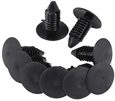 Aramox 50 Pièces Rivet Plastique Pare-Chocs, Attaches de Retenue Push Pin Noir Universel 8mm pour Voiture, Clips de Garniture pour Carrosserie