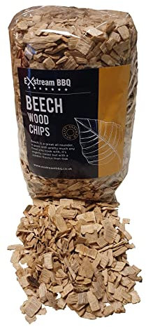 Exstream Astillas de madera para ahumar barbacoa *Más de 16 sabores en 1, 5 y 10 litros* (haya 1 litro)