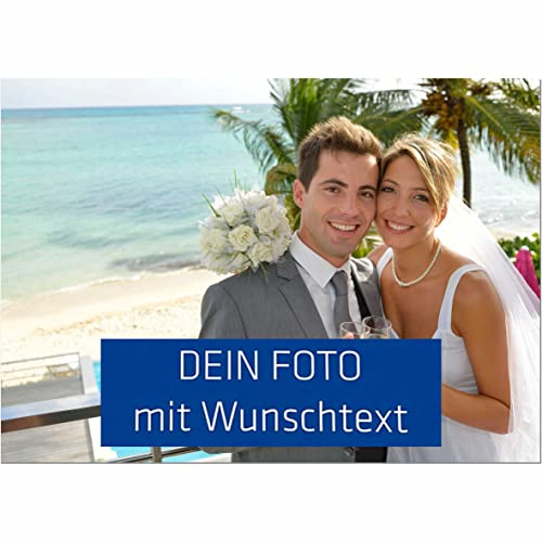 INDIGOS UG - Aufkleber - 20x15 cm - selbst gestalten - mit Wunschtext und Foto bedrucken - Fotoaufkleber - Spruch - Design Deko Geschenkidee individuell personalisiert