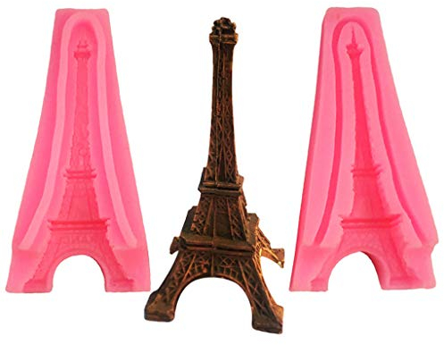 vsilay 3D für Eiffelturm, Silikon, Fondant-Formen, Fondant-Form für DIY, Kuchen, Cupcake, Dekoration, Harz, Kerzenform, Mini-Polymer-Ton, M