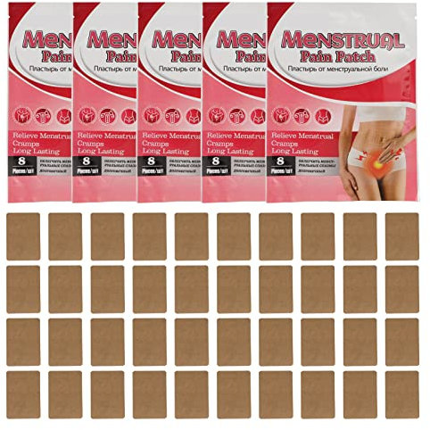 Wärmepflaster für die Periode, 40 Stück Menstruations Linderungspflaster schnelle Erwärmung leichtes tragbares Gerät zur Linderung von Menstruationsschmerzen für Frauen zu Hause im Freien