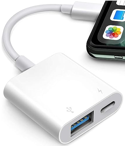 Adattatore fotocamera da Lightning a USB, per iPhone iPad, OTG per lettore di schede, unità flash USB,U Disk,tastiera,mouse,hub,MIDI,Plug & Play