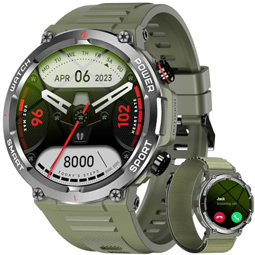 Blackview Smartwatch Herren (Anrufe tätigen/empfangen), 1,39'' Fitnessuhr mit Herzfrequenz SpO2 Schrittzähler Schlafmonitor, 100 Sportmodi, IP68 Wasserdicht Aktivitätstracker, Sportuhr für iOS Android
