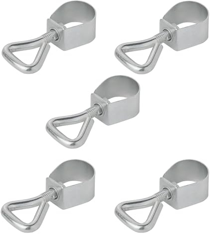 5er Set Rohrklemme 17-19 mm mit Schraube Camping Rohrschelle für Zeltstangen Markisengestänge