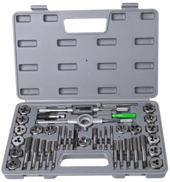 Kovalmax® Kit 40 filiere machi e femmina per filettatura filiera in valigetta