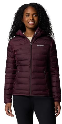 Columbia Lake 22 II Down Hooded Jacket, Tessuto pronto per l'avventura, Piumino con potere di riempimento 650, Design termosaldato, Bordo robusto, Tasche con cerniera, da donna