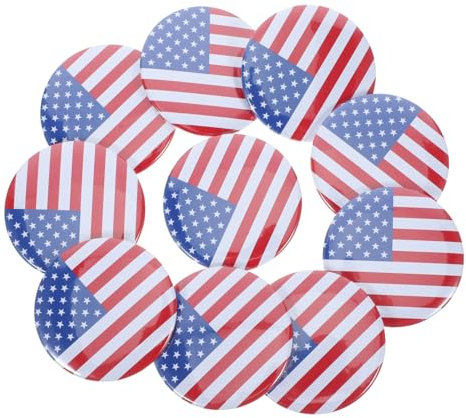 Vaguelly 10St Flaggenabzeichen celebrations feierstahl kalanchoe usa flagge Anstecknadel mit US-Flagge Anstecknadel zum Tag der Unabhängigkeit bilden Brustgurt Kleidung Stift Brosche Metall
