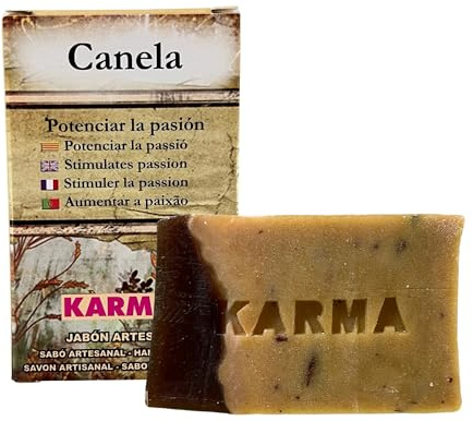 Jabón Artesano de Canela para Potenciar la Pasión (100g) | Pastilla para Limpieza Corporal y de Manos Artesana Especial para Endulzar, Aumentar la Pasión y Atraer.