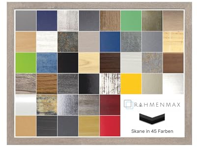 RahmenMax Skane Bilderrahmen Posterrahmen Puzzlerahmen 75x98 cm Apfel Apfelbaum Dekor 98x75 cm mit weisser Rückwand und klarem Acrylglas