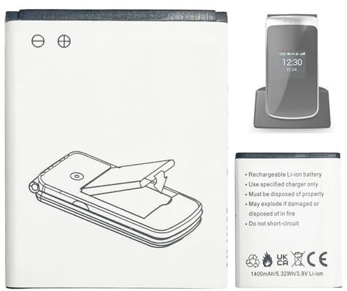 Aousavo 1400mAH AK-V188 ersatz akku Kompatibel mit Emporia Touch smart Telefon,Emporia Touch smart 2 Senioren Handy