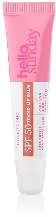 Hello Sunday The One For Your Lips SPF 50 Lip Balm with Squalane & Hyaluronic Acid | Hydrating, Non-Greasy, High Shine Finish, Fragrance Free | UVA & UVB Protection |15ml (Caramel Haze)