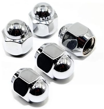 SHENGG 10er-Pack M12x1,25 Sechskant-Radmutter, Stahl, 19 mm, 30 g, 2,6 cm, 1,9 cm