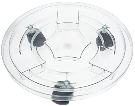 YARNOW Supporto per Piante Ruote Orientabili 3 Ruote 360° Resistente Vassoio Portavasi Mobile Plastica per Interni Ed Esterni Piante Grandi e Pesanti
