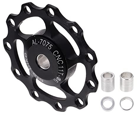 WESIEVYA Radfahren Anziehen Pulley 1pc Aluminium Legierung T-Getriebe Rad Lager Schwarz Bike Leistung