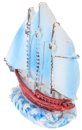 HAMPPLIES Nautische Tischdekoration Mediterranes Segelboot Modell Aus Resin Handgefertigte Miniatur Für Kreative Projekte Schlafzimmer Büro Detailgetreue Deko