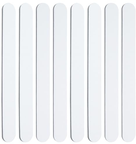Professional Nail Files, 100/180 Grit Nail Files Set, 8Pcs Manicure Tools | Fingernail Buffers, Double Sided Emery Board Fingernail Styling Set Pet Grooming Tool - White