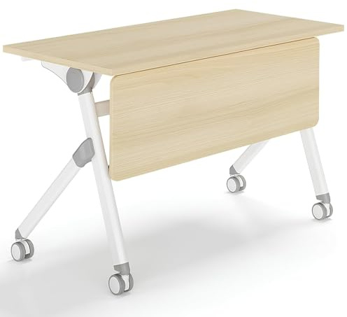 Moderner klappbarer Konferenztisch mit Stauraum, 360°-Rollen, einfache Montage, Büro-Seminar- und Trainingstisch, 180 x 55 x 75 cm, ideal für Sitzungssäle und Meetings