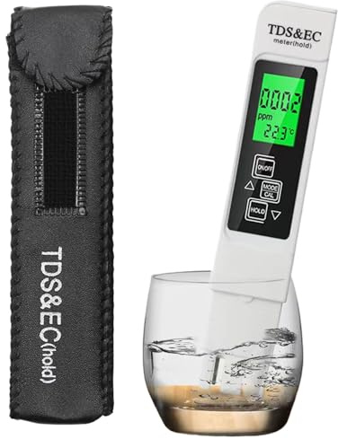 Qfdiwr Wasserreinheitstester, elektronischer Wassertester – Messgerät für Reisen, Haus, Aquarium, Outdoor-Aktivitäten, Garten