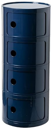 Nordic Modern Bedside Cabinet with 2/3/4 Tier Drawers & Sliding Door - Stylish Round Nightstand Storage Unit for Bedroom Compact Plastic Chest