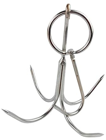 Wakauto Stainless Steel Meat Hook for Hanging Ham Pork Chicken BBQ Smoking Drying Butcher Shop Kitchen Tool