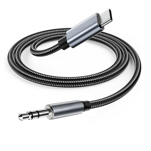 Avigers USB-C auf 3,5-mm-Aux-Kabel, 1,2 m, für Auto und Kopfhörer | 1,2 m Audiokabel, USB-C-Stecker auf 3,5-mm-Klinke, für kompatible Smartphones, Autoradios und Kopfhörer