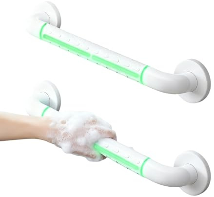 1PC Grab Bars for Bathtubs and Showers, 40cm Anti-Slip Shower Handle Safety with Luminous Indicators, Towel Rail Grab Bar for Shower Chair Stool, Seniors, Men and Women
