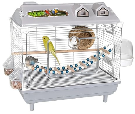 Vogelkäfig,Tragbarer Durchsichtiger Transportkäfig Für Nymphensittiche | Wellensittichkäfig Mit Sitzstange Aus Holz | Für Finken, Unzertrennliche, Aras, Sittiche, Innenbereich