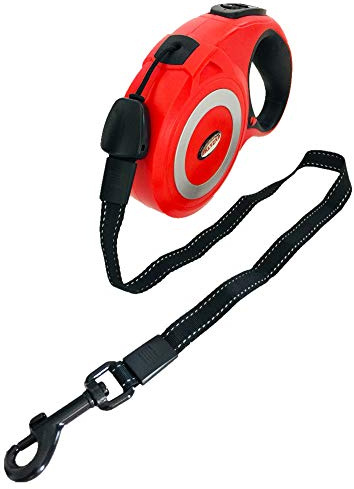 Laisse Rétractable de Chien de 8m, Corde Moyenne de Traction de Grands Chiens, Laisse de Marche pour Chien Réfléchissant Extensible Automatique