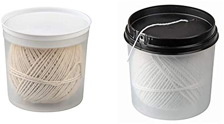 Fackelmann Grill-/Bratenschnur, Rouladen-Schnur in Spenderbox, Küchengarn für Fleisch, Gemüse oder Fisch & Koch-Bindfaden, 100m Küchen-Schnur in Spenderbox, Küchengarn für Fleisch, Gemüse oder Fisch