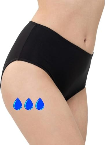 Slipss | Slip Donna per Incontinenza con Inserto Cucito, Mutande Assorbenti a Vita Alta Lavabili e Riutilizzabili, Assorbenza Light 200 ml, Taglia XL, Nero